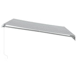 Manual Retractable Awning with LED Anthracite&White 400x300 cm