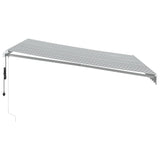 Automatic Retractable Awning with LED Anthracite&White 400x300 cm