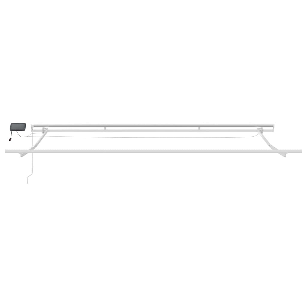 Manual Retractable Awning with LED Anthracite&White 450x300 cm