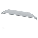 Manual Retractable Awning with LED Anthracite&White 600x300 cm