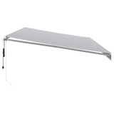 Automatic Retractable Awning with LED Anthracite&White 600x300 cm