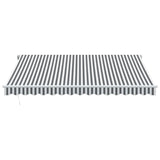 Manual Retractable Awning Anthracite&White 400x350 cm