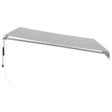 Automatic Retractable Awning with LED Anthracite&White 400x350 cm