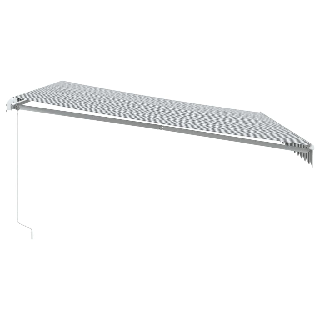 Manual Retractable Awning Anthracite&White 450x350 cm