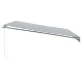 Manual Retractable Awning Anthracite&White 450x350 cm