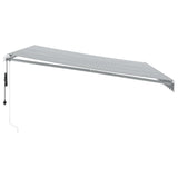 Automatic Retractable Awning with LED Anthracite&White 450x350 cm