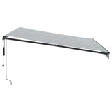 Automatic Retractable Awning Anthracite and White 400x350 cm