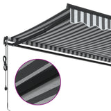 Automatic Retractable Awning Anthracite and White 450x350 cm