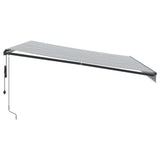 Automatic Retractable Awning with LEDs Anthracite&White 450x350 cm