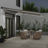 Automatic Retractable Awning Anthracite and White 500x350 cm