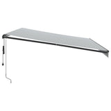 Automatic Retractable Awning Anthracite and White 500x350 cm