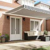 Manual Retractable Awning Anthracite&White 500x300 cm