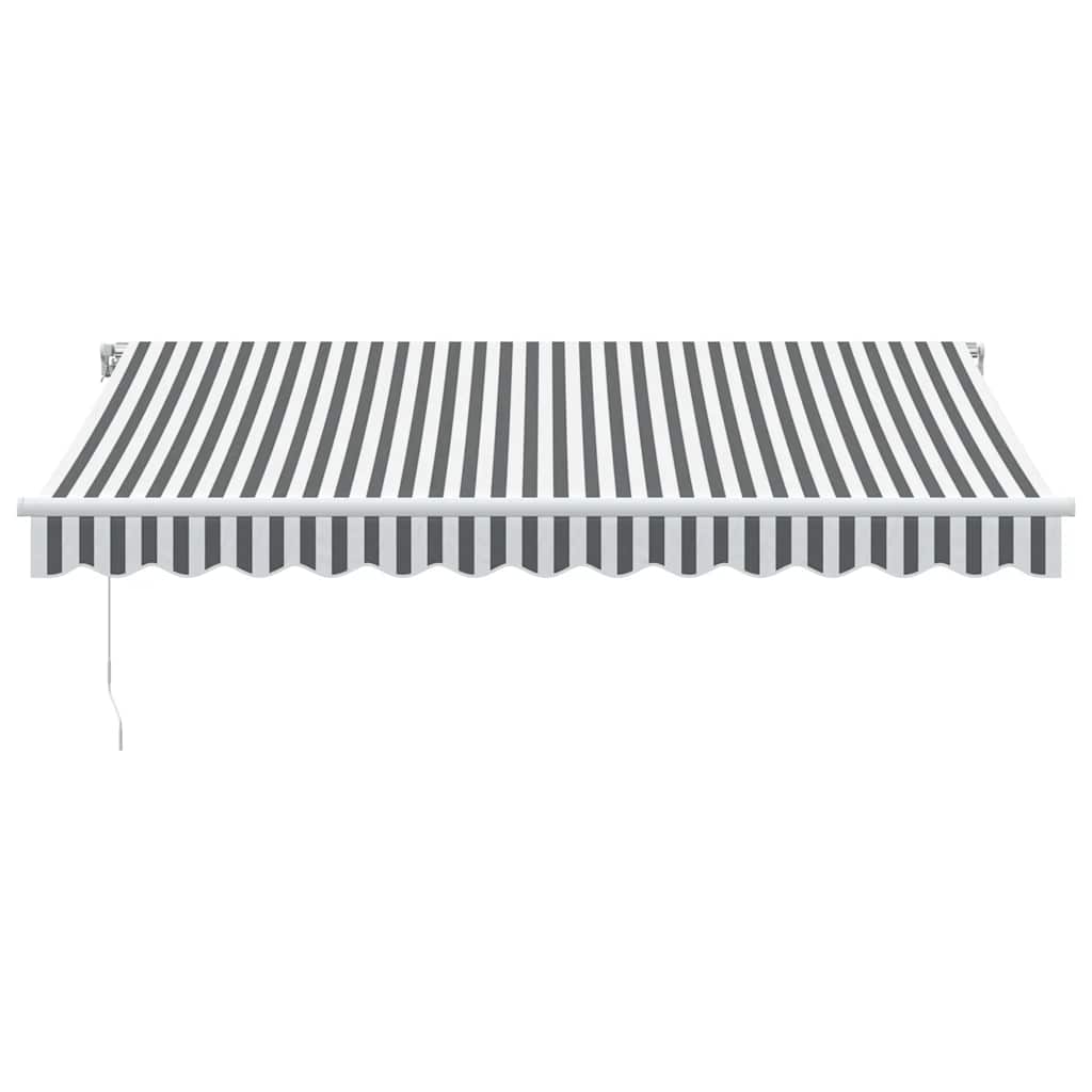 Manual Retractable Awning Anthracite&White 350x250 cm