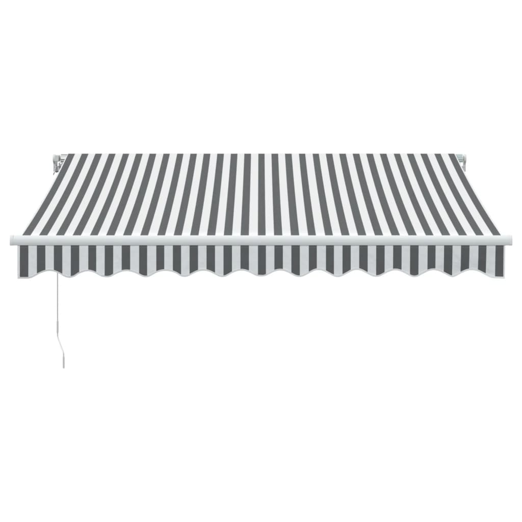 Manual Retractable Awning Anthracite&White 300x250 cm