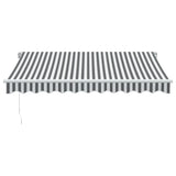 Manual Retractable Awning Anthracite&White 300x250 cm