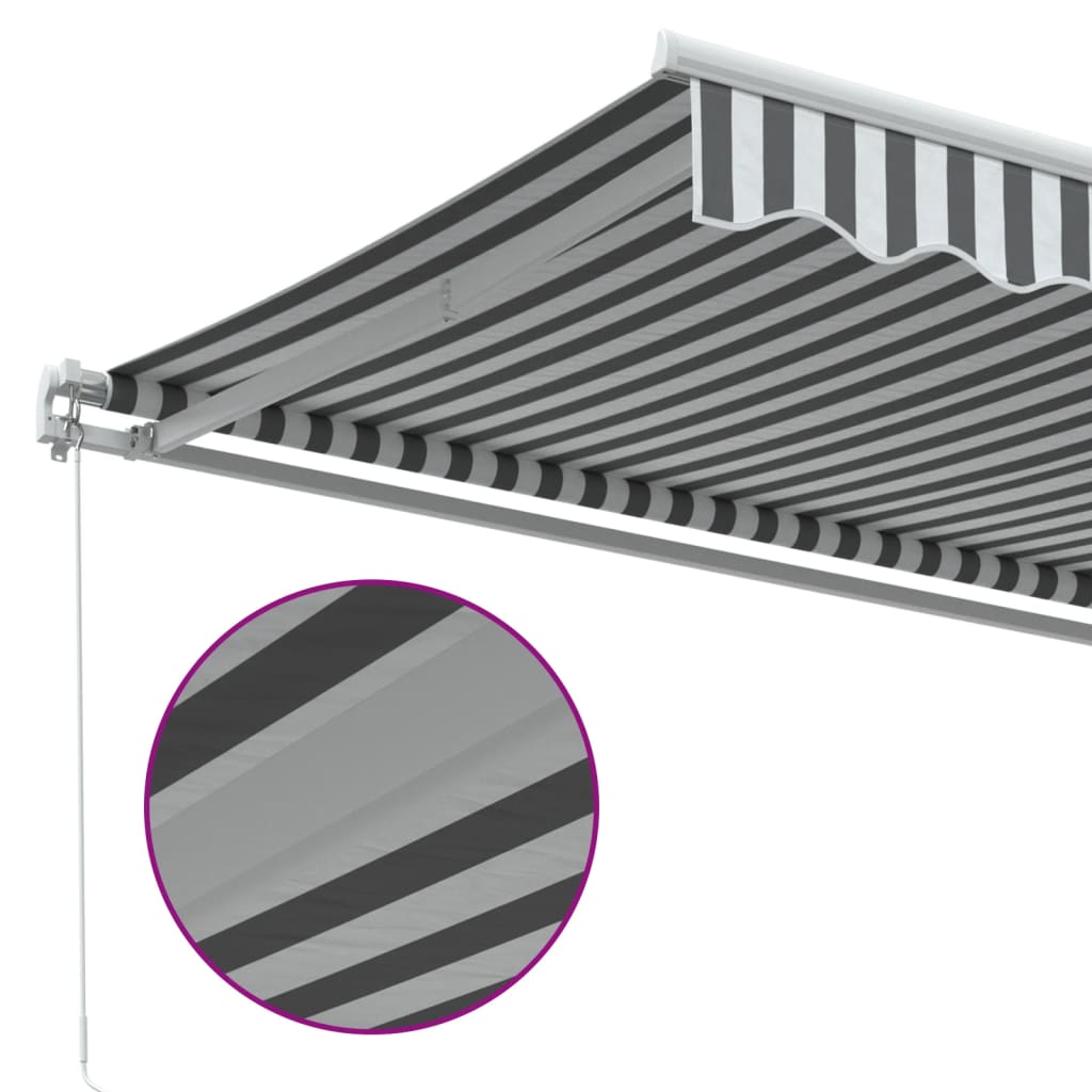 Manual Retractable Awning Anthracite&White 300x250 cm