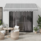 Manual Retractable Awning Anthracite&White 300x250 cm