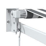 Retractable Awning Anthracite and White 4x3 m Fabric&Aluminium