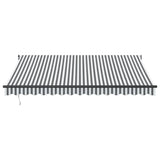 Retractable Awning Anthracite and White 4x3 m Fabric&Aluminium
