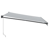 Retractable Awning Anthracite and White 4x3 m Fabric&Aluminium