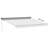 Retractable Awning Anthracite and White 4x3 m Fabric&Aluminium