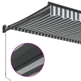 Retractable Awning Anthracite and White 4x3 m Fabric&Aluminium