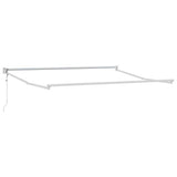 Retractable Awning Anthracite and White 3x2.5 m Fabric&Aluminium