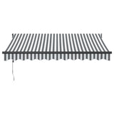 Retractable Awning Anthracite and White 3x2.5 m Fabric&Aluminium