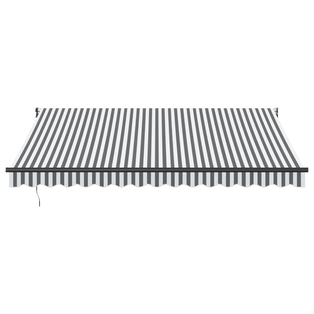 Retractable Awning Anthracite and White 4x3 m Fabric&Aluminium