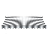 Retractable Awning Anthracite and White 4x3 m Fabric&Aluminium