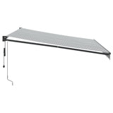 Retractable Awning Anthracite and White 4x3 m Fabric&Aluminium