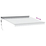 Retractable Awning Anthracite and White 4x3 m Fabric&Aluminium
