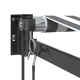 Retractable Awning Anthracite and White 4x3 m Fabric&Aluminium