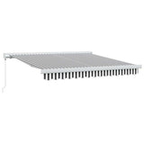 Retractable Awning Anthracite and White 3x2.5 m Fabric&Aluminium