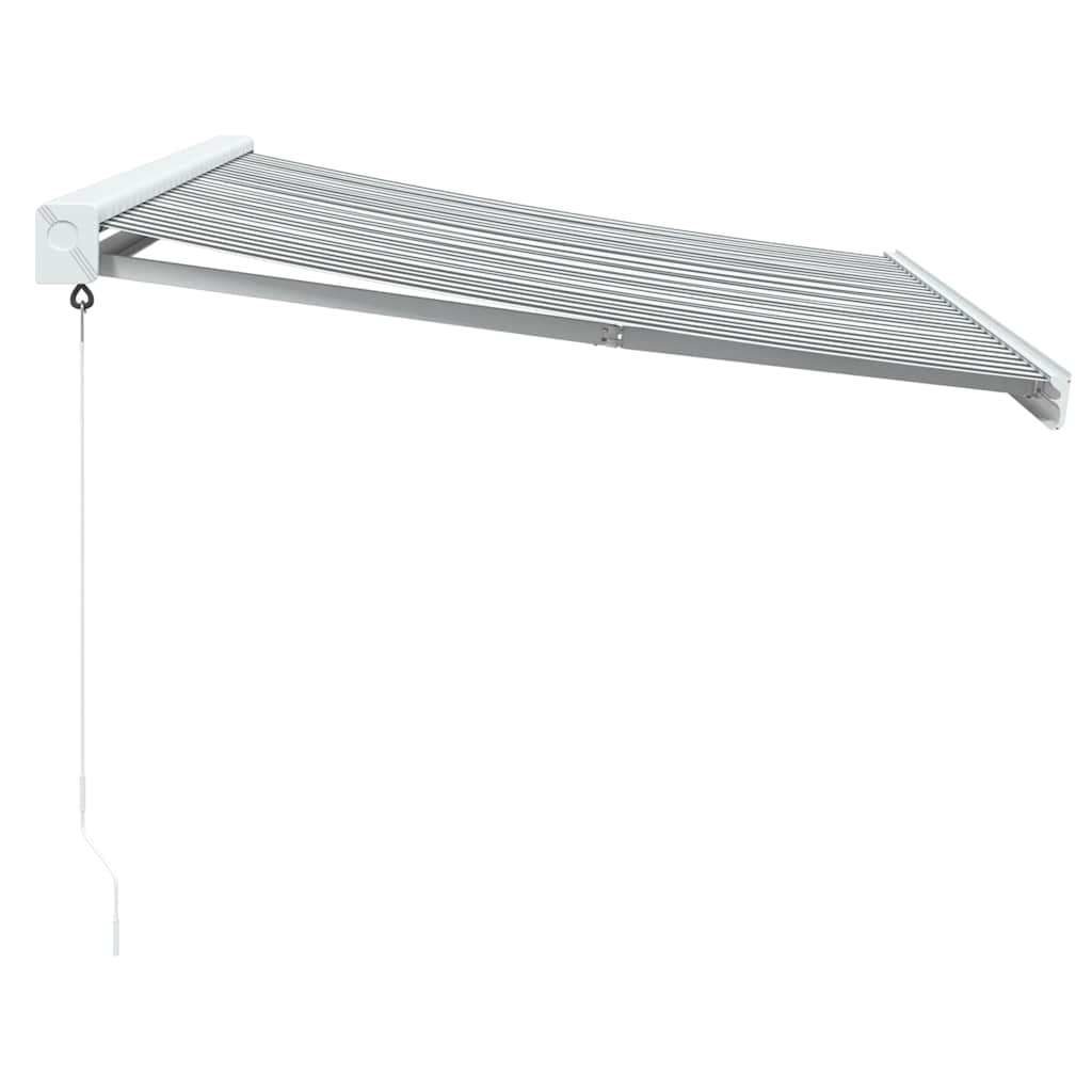 Retractable Awning Anthracite and White 3.5x2.5 m Fabric&Aluminium