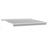 Retractable Awning Anthracite and White 4x3 m Fabric&Aluminium