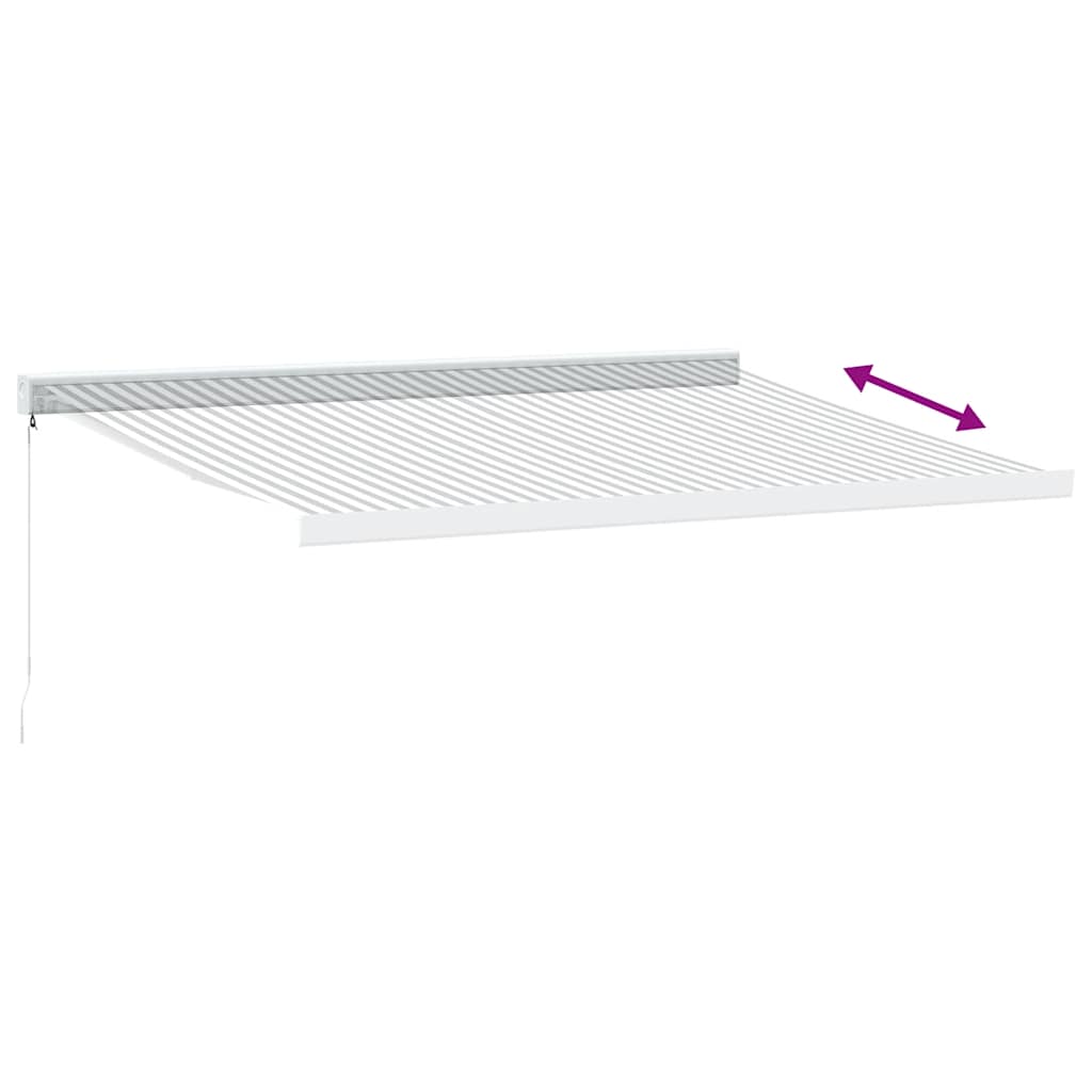 Retractable Awning Anthracite and White 4x3 m Fabric&Aluminium