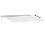 Retractable Awning Anthracite and White 4x3 m Fabric&Aluminium