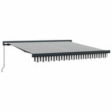 Retractable Awning Anthracite and White 3x2.5 m Fabric&Aluminium