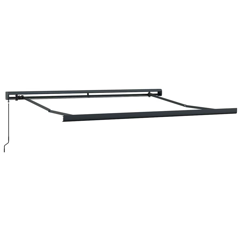 Retractable Awning Anthracite and White 3x2.5 m Fabric&Aluminium