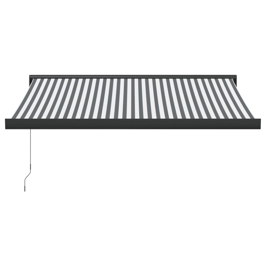 Retractable Awning Anthracite and White 3.5x2.5 m Fabric&Aluminium