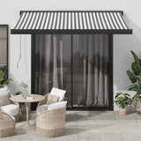 Retractable Awning Anthracite and White 3.5x2.5 m Fabric&Aluminium