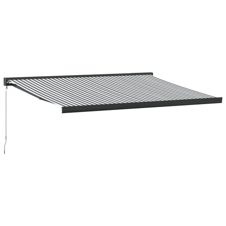 Retractable Awning Anthracite and White 4x3 m Fabric&Aluminium