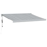 Retractable Awning Anthracite and White 3x2.5 m Fabric&Aluminium