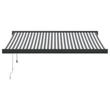 Retractable Awning Anthracite and White 3x2.5 m Fabric&Aluminium