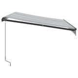 Manual Retractable Awning with LED Anthracite&White 300x250 cm