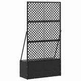 Planter Black 70 x 30 x 135 cm Metal