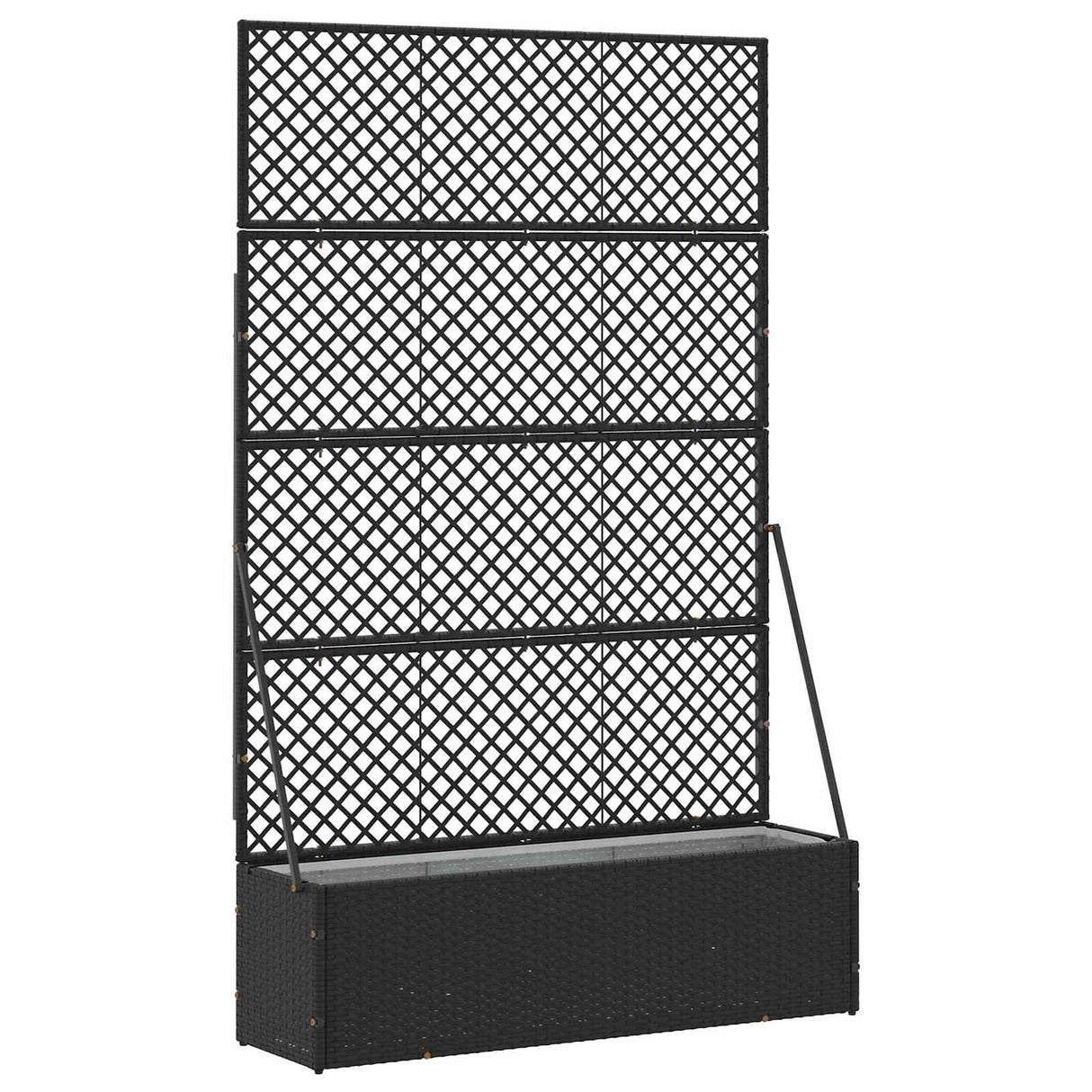 Garden Trellis Planter Black 105 x 30 x 170 cm Metal