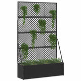 Planter Black 105 x 30 x 170 cm Metal