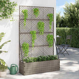 Planter Grey 105 x 30 x 170 cm Metal